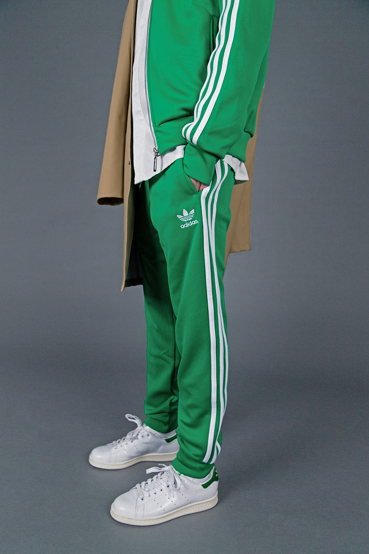 green adidas jogging suit