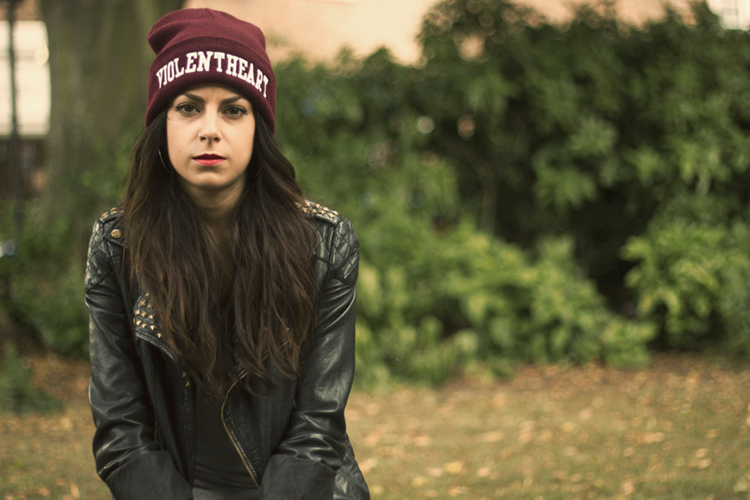 Violent Heart | People of Print feature at hevy 2014 - hot red beanie girl