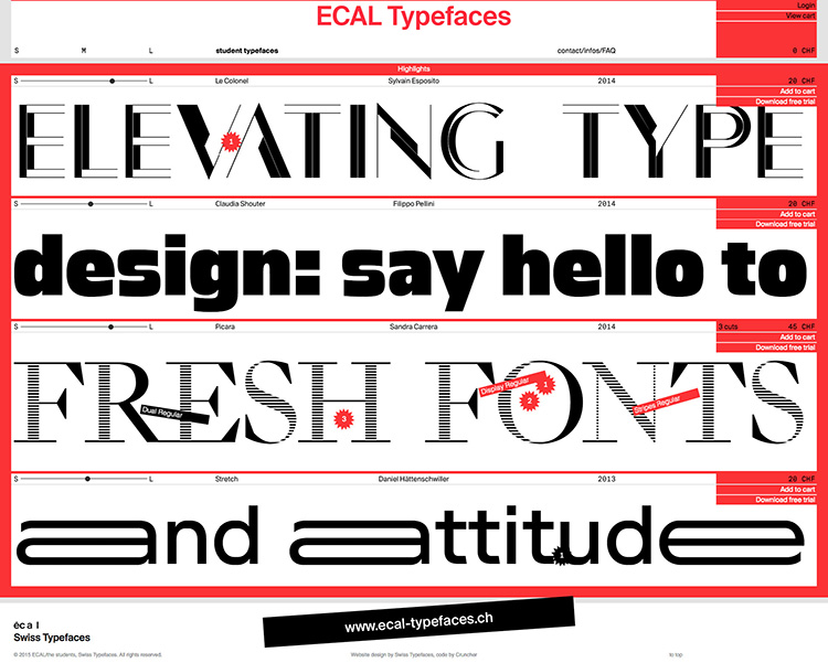 ECAL SWISS Typefaces