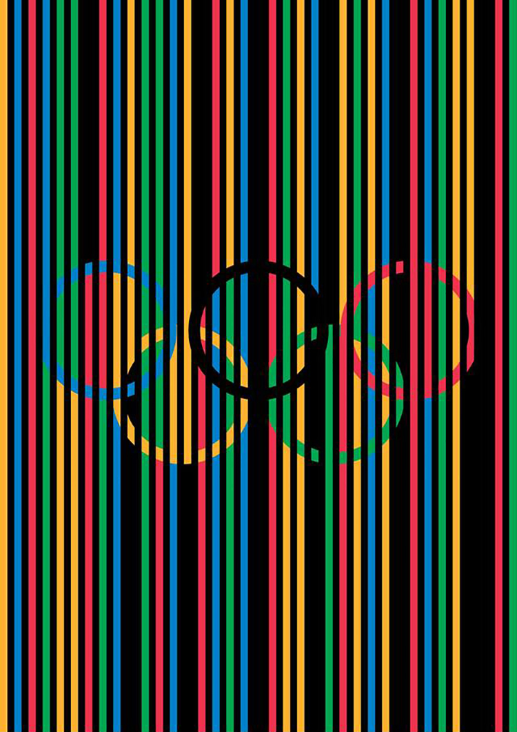 RIO 2016 SUMMER OLYMPICS LOGO POSTER STYLE B 24x24 HIGH RES 9 MIL PAPER 