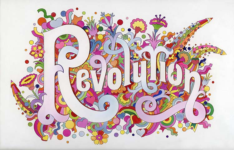 The Beatles Illustrated Lyrics, 'Revolution' 1968 by Alan Aldridge © Iconic Images, Alan Aldridge